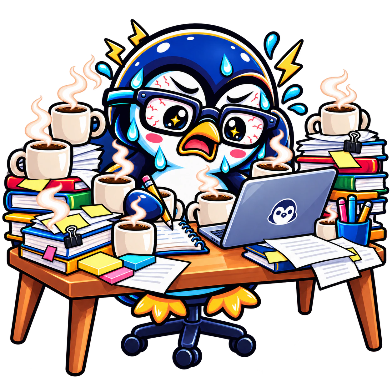 10–12h work, 11+ coffees