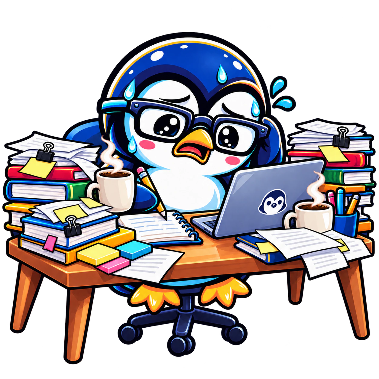 10–12h work, 3–4 coffees